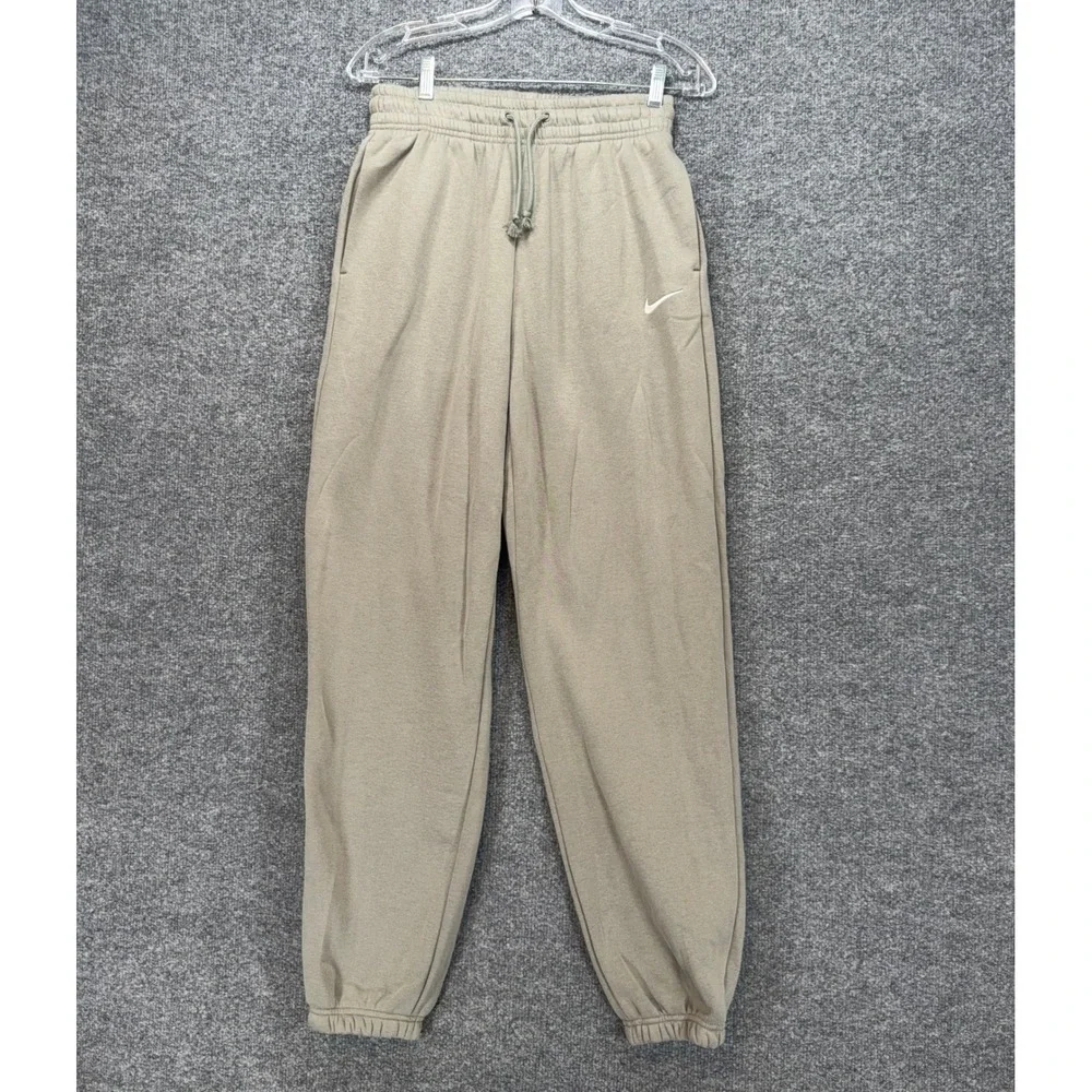 Nike Sweatpants Womens XS Green Oversized High Rise Fleece Joggers NEW